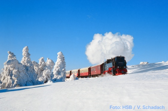 Die Brockenbahn im Winter