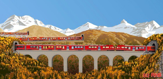 Rhätische Bahn: Weltrekord-Kurs mit dem längsten Personenzug der Welt